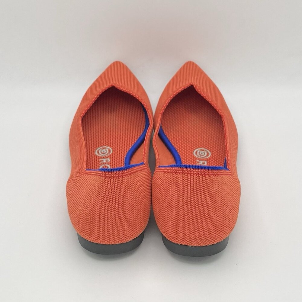 Rothy’s The Point Orange Knit Ballet Flats Women’s 7.5 Washable Casual - Picture 4 of 10